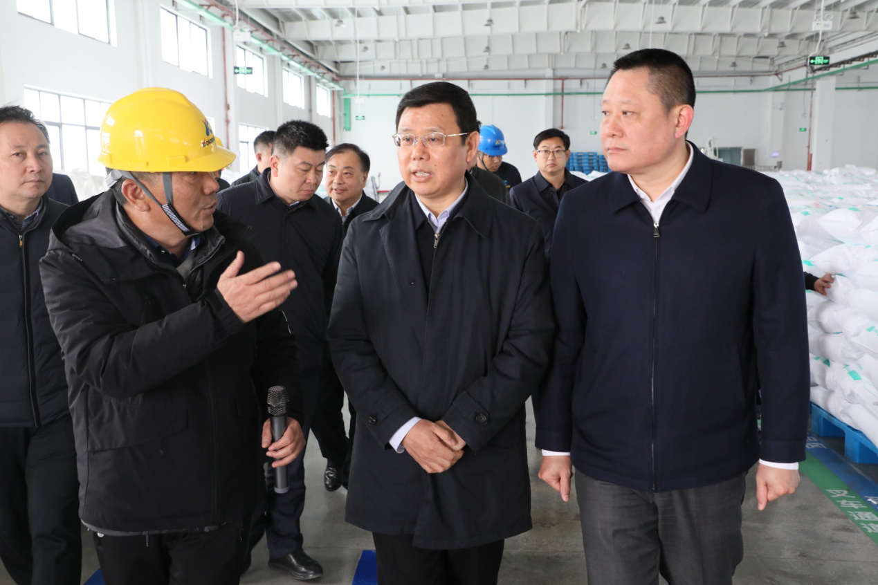 連云港市委常委、常務(wù)副市長胡建軍蒞臨科洛吉公司調(diào)研指導(dǎo)工作
